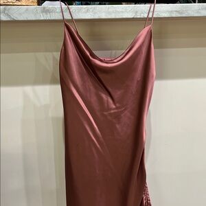 Sleek Pink Slip Dress